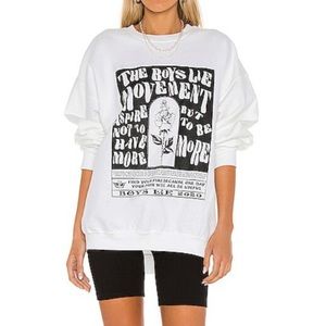 White/Black Boys Lie Crewneck